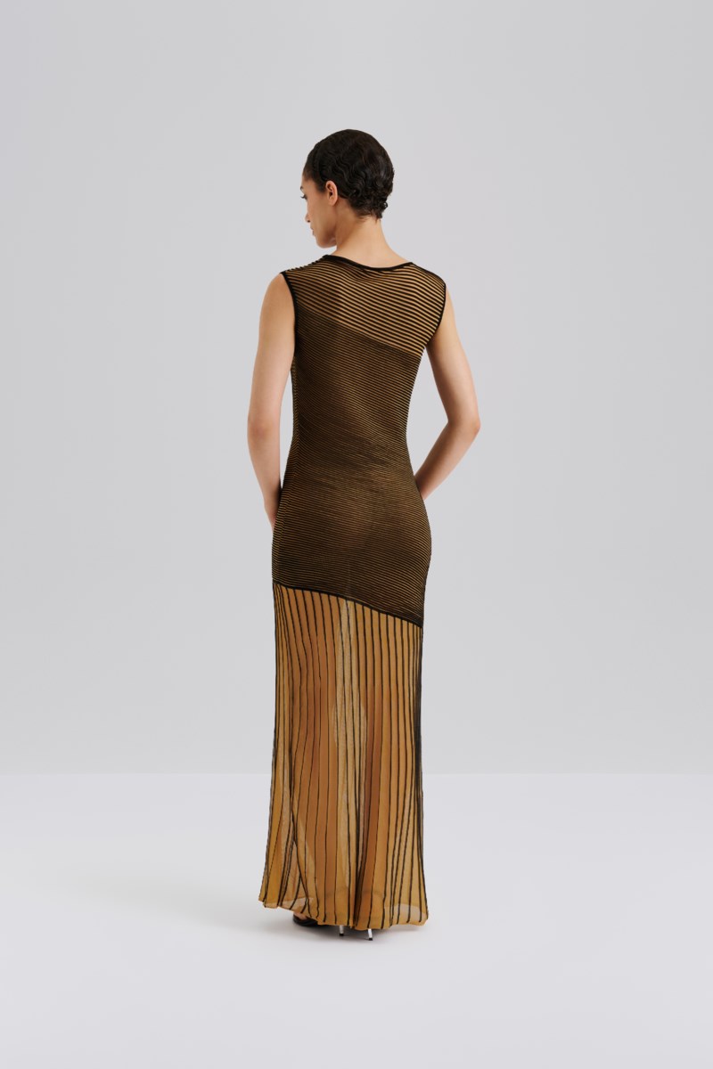 Klänning patricia short sleeve knitted maxi multi 3
