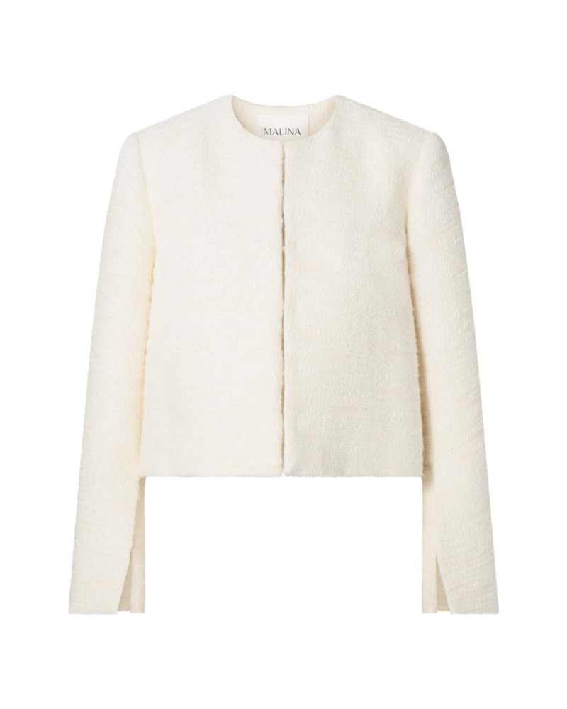 Blus ruthie cropped boucle vanilla 1