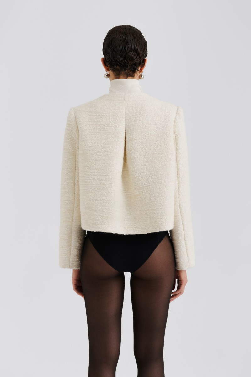 Blus ruthie cropped boucle vanilla 3