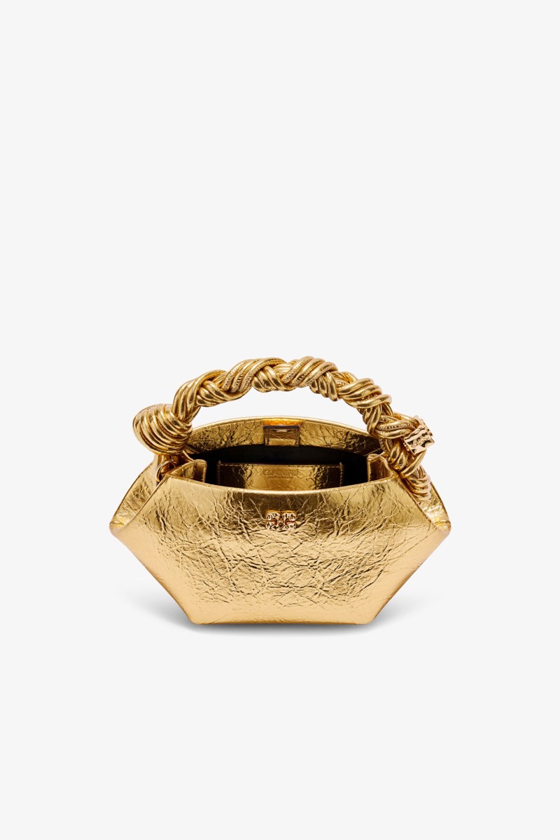 Handväska bou mini crushed gold 3