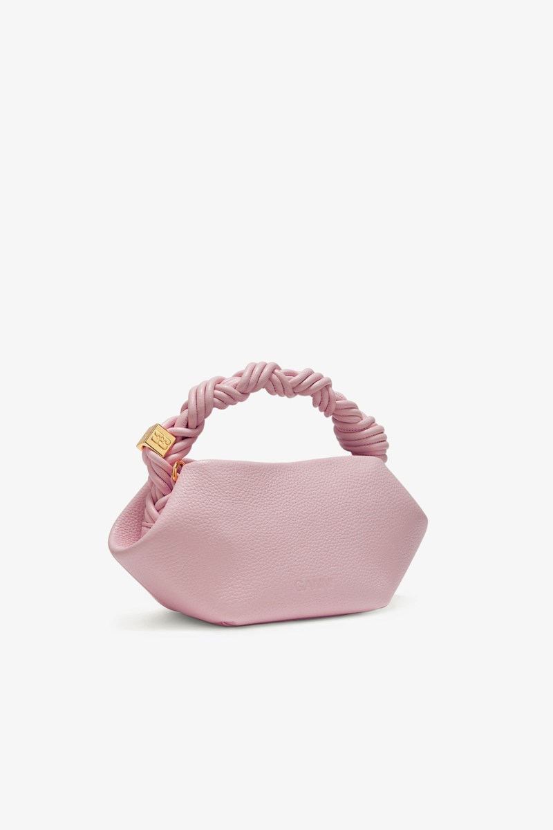 Handväska bou mini grained chalk pink 3