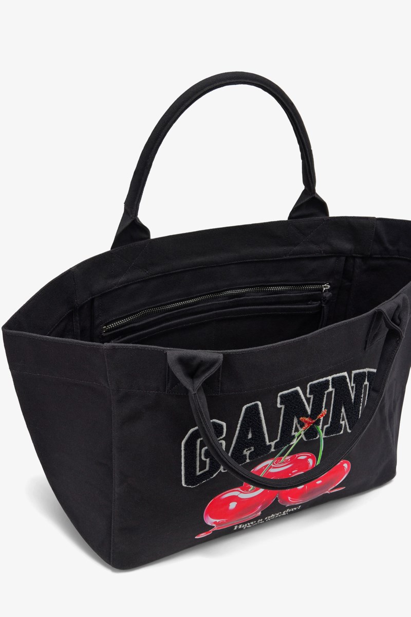 Tote medium trapeze shopper cherry printed 3