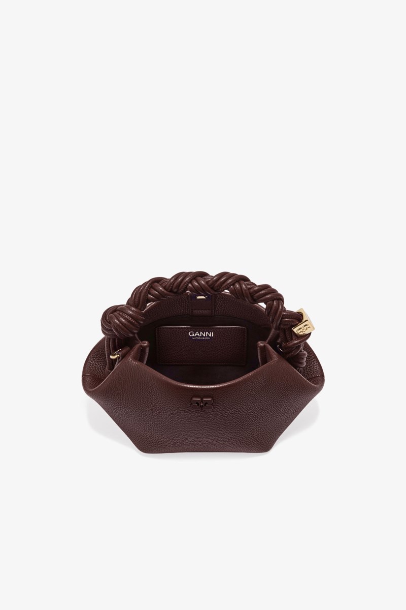 Handväska bou bag mini grained chicory coffee 2