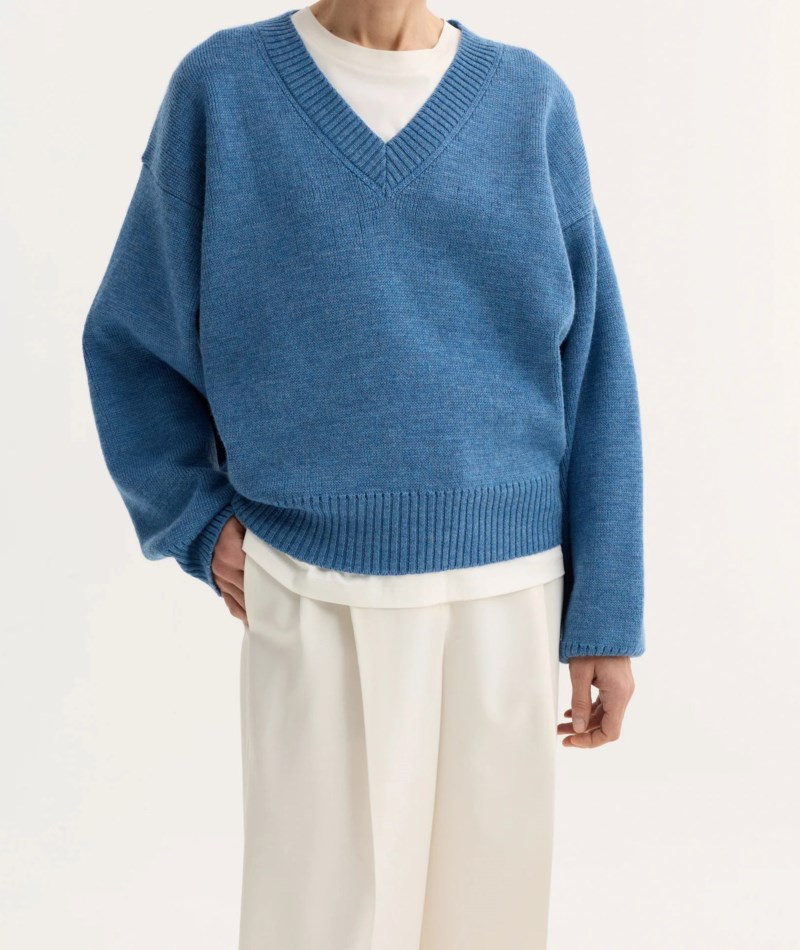 Tröja v neck knitted jumper 2
