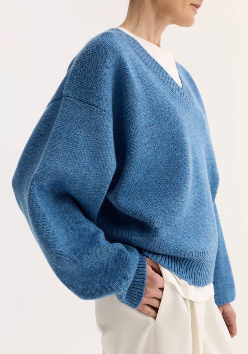 Tröja v neck knitted jumper 3