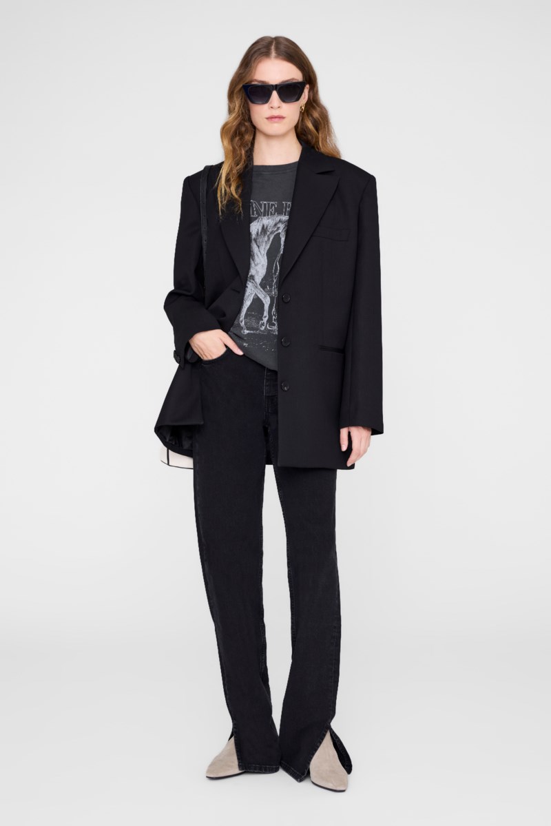 T-shirt lili horse washed black 4