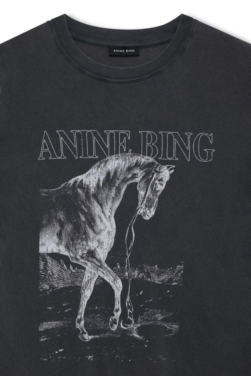 T-shirt lili horse washed black 5