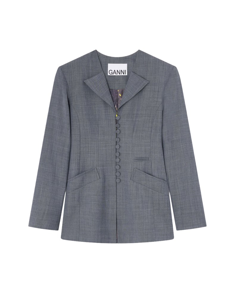 Blazer melange button phantom