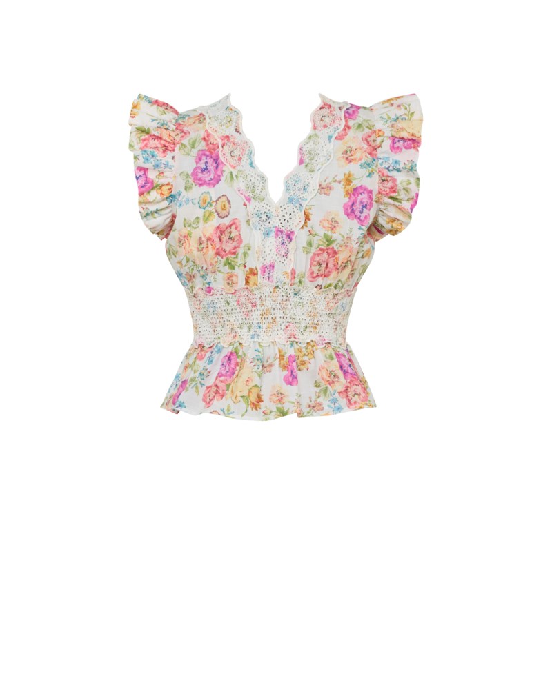By Ti Mo Blus cotton slub flounce dam – bild 2