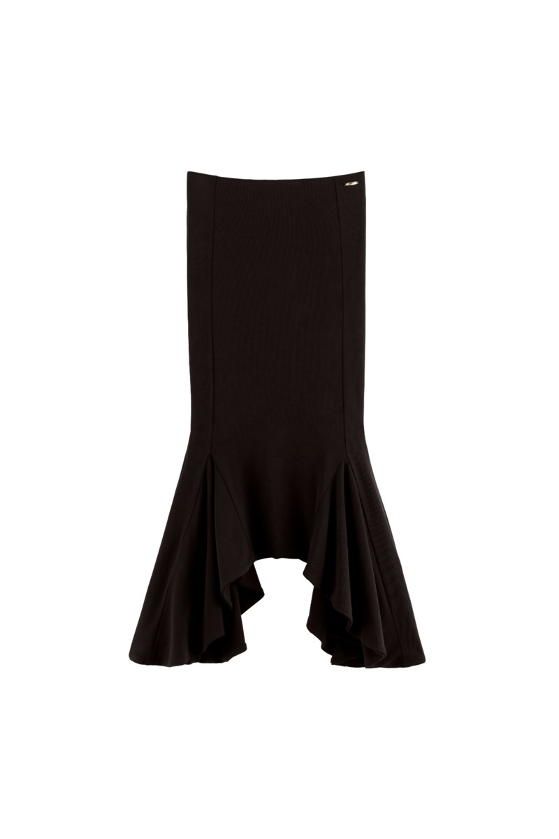 Jersey ankle skirt