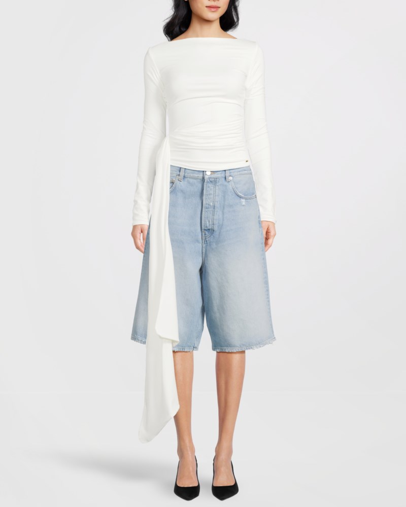 Arakii Jersey draped long sleeve toppar dam – bild 2