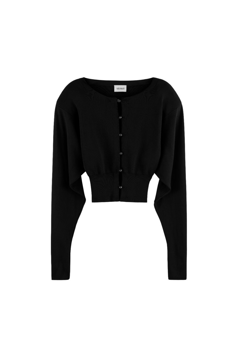 Shoulder pad cardigan