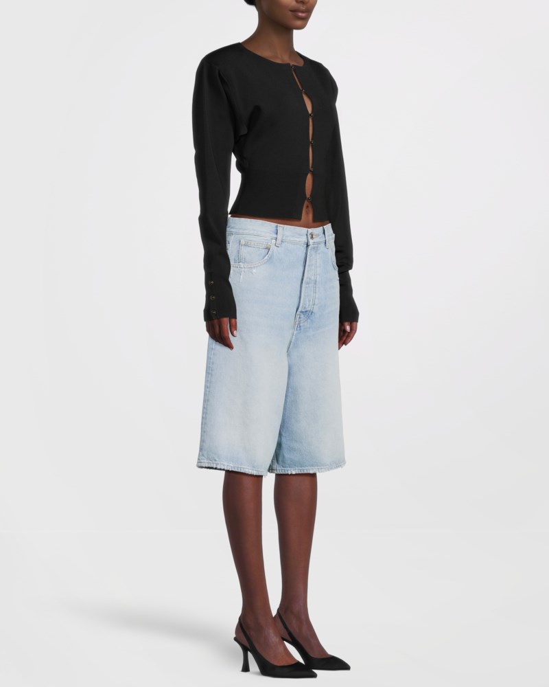 Shoulder pad cardigan 3
