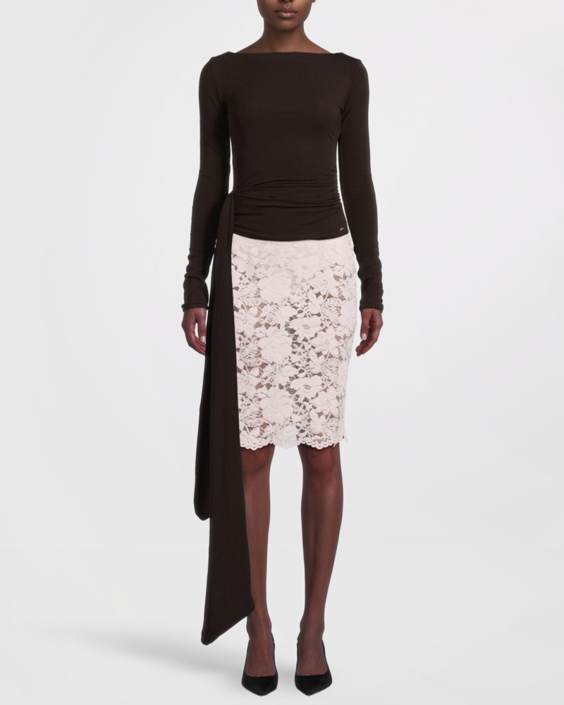 Arakii Velvet lace pencil skirt kjolar dam – bild 2