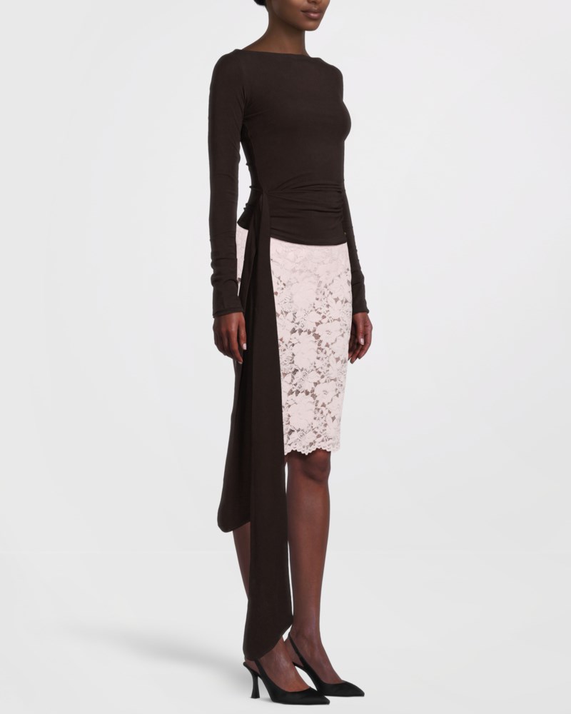 Arakii Velvet lace pencil skirt kjolar dam – bild 3