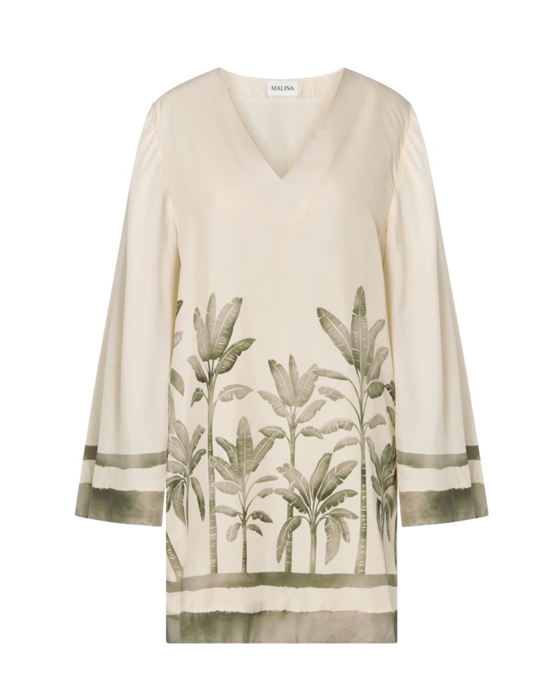 Klänning leonella v-neck tunic mini palm