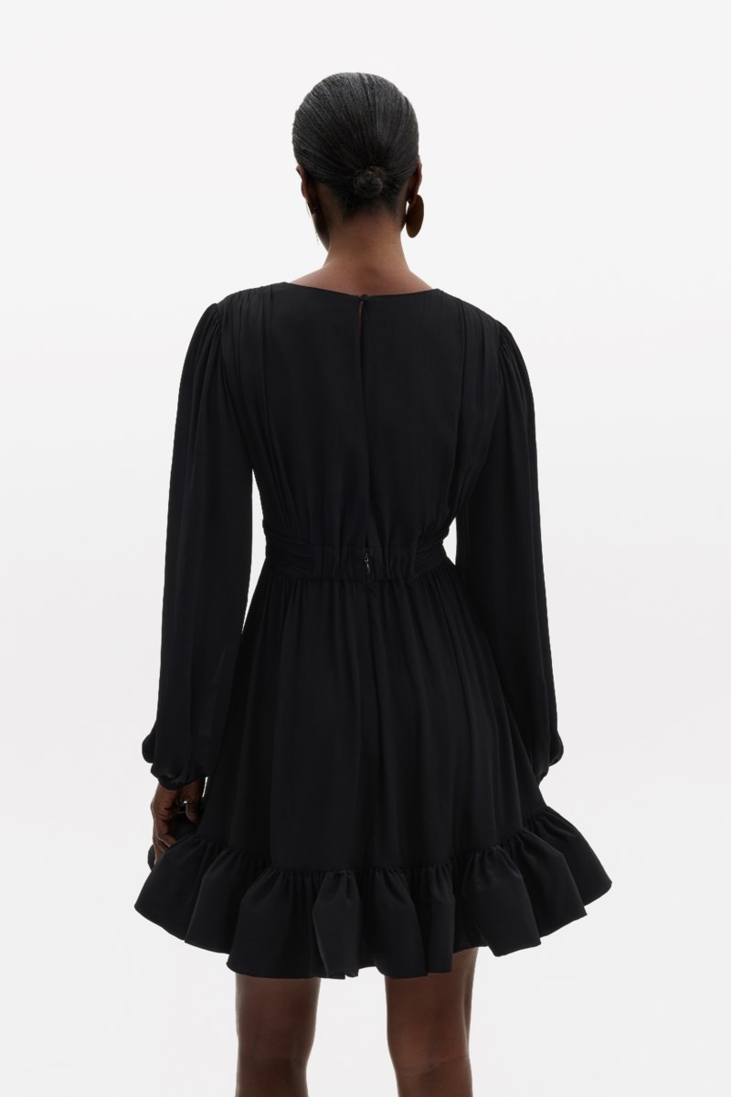MALINA Klänning jadie v-neck ruffled mini dam – bild 2
