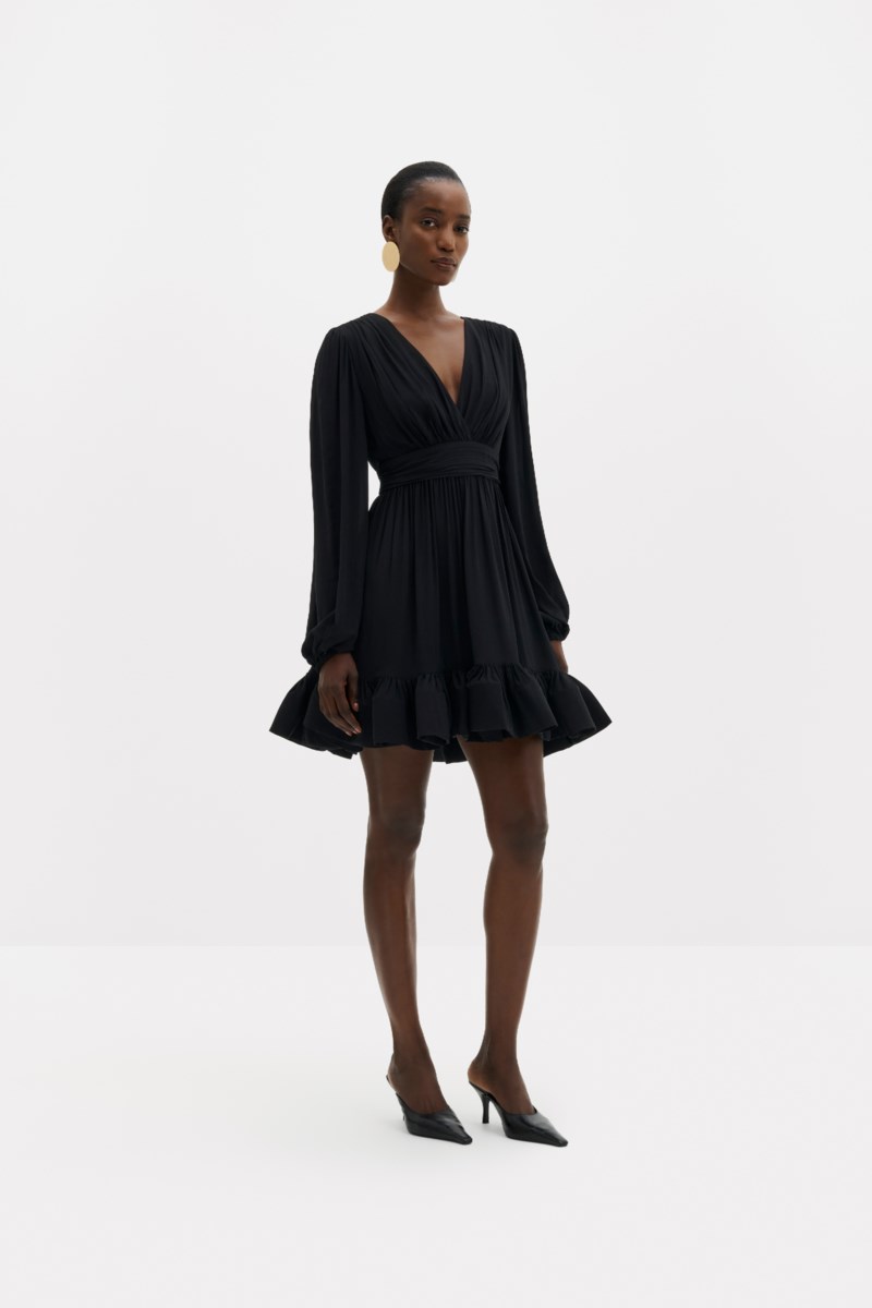 MALINA Klänning jadie v-neck ruffled mini dam – bild 3