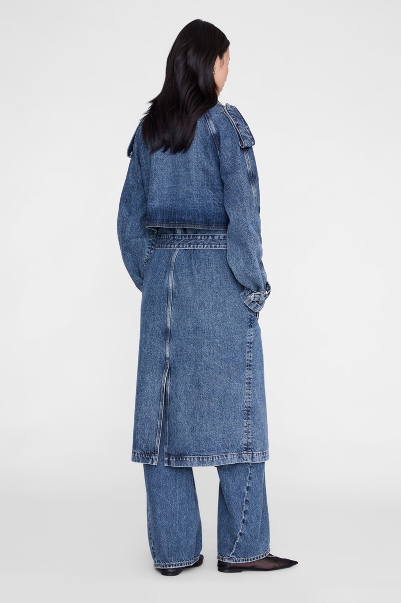 Anine Bing Trenchcoat rickie maxi denim jeansjackor dam – bild 4