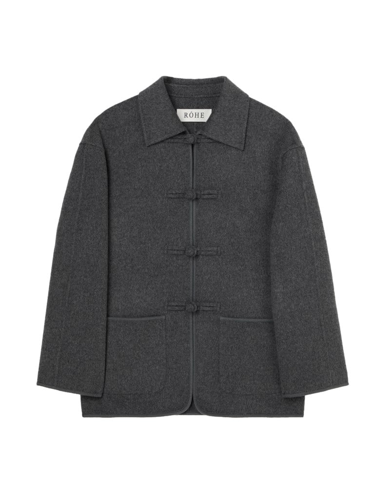 Jacka double-faced wool pankou closure