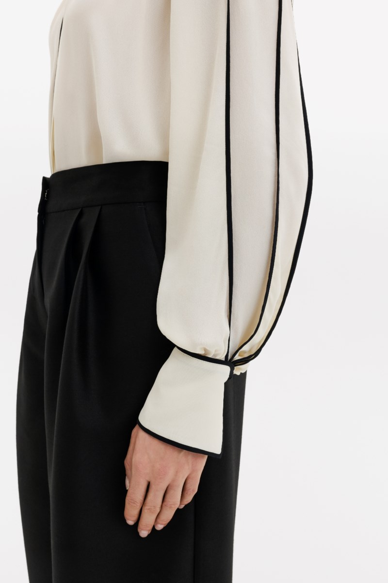 MALINA Blus bea contrast edge chiffon dam – bild 3
