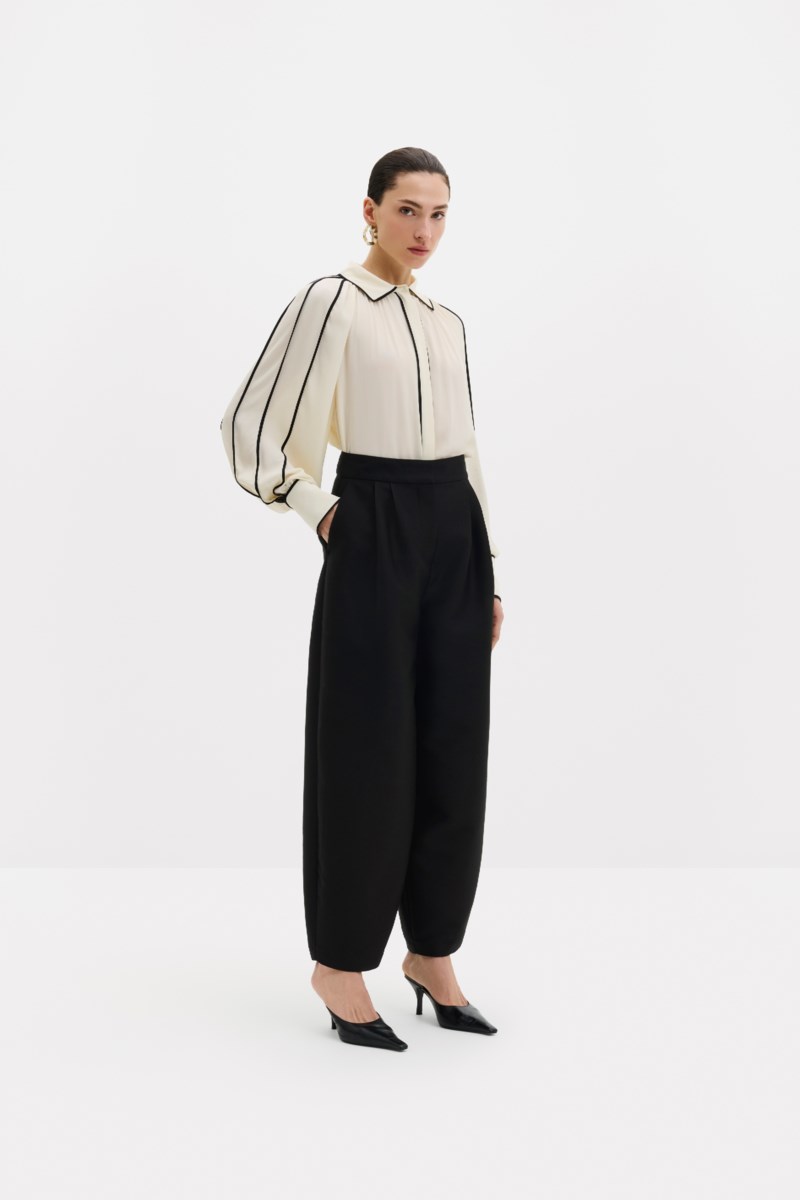 MALINA Blus bea contrast edge chiffon dam – bild 5