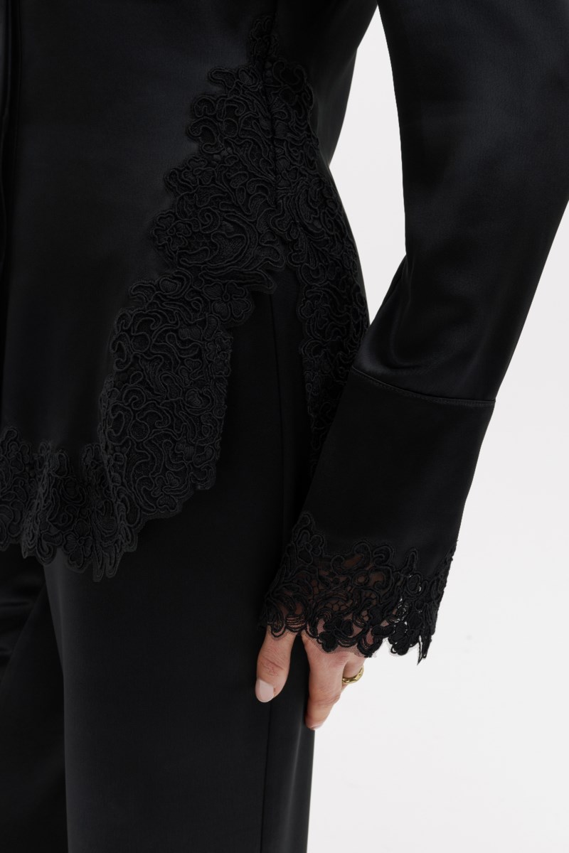 MALINA Skjorta malou satin lace dam – bild 5