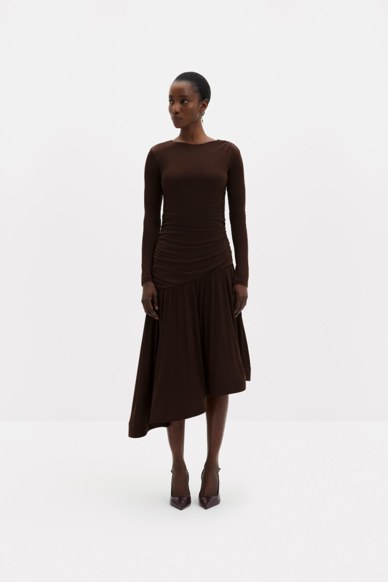 Klänning lionelle asymmetrical ruffled jersey midi 2