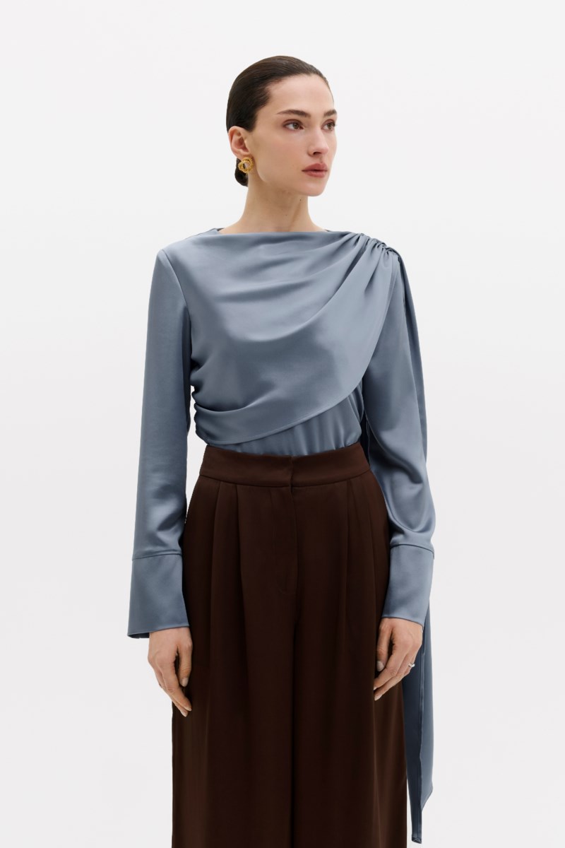 MALINA Blus melandy draped cape dam – bild 2