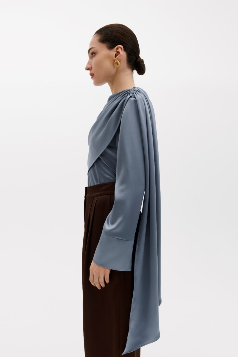 MALINA Blus melandy draped cape dam – bild 3