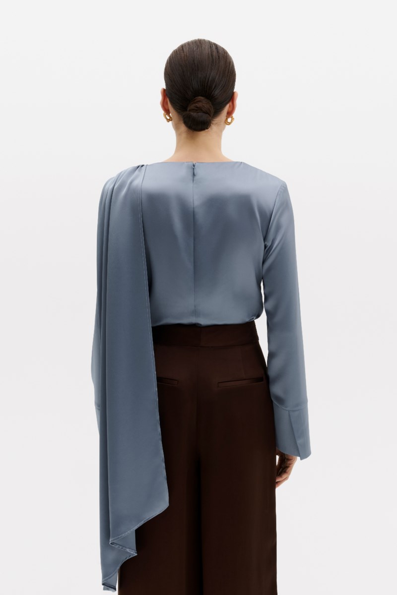 MALINA Blus melandy draped cape dam – bild 4