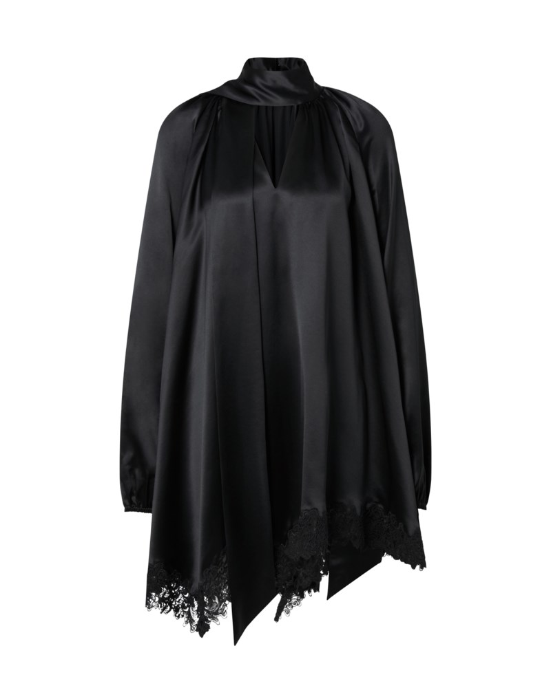 Klänning norea lace hem satin mini