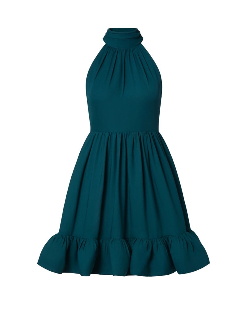 Klänning fern halterneck ruffled mini