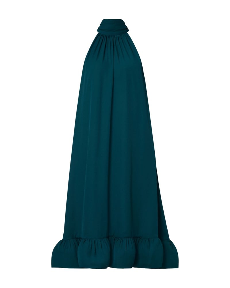 Klänning sabrina halterneck ruffled midi