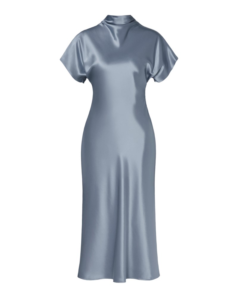 Klänning alivia short satin midi
