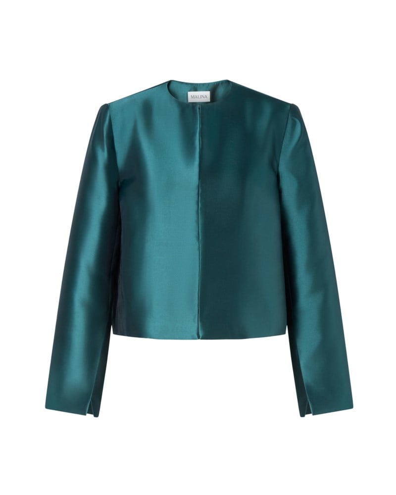 Blus ruthie slit sleeve satin