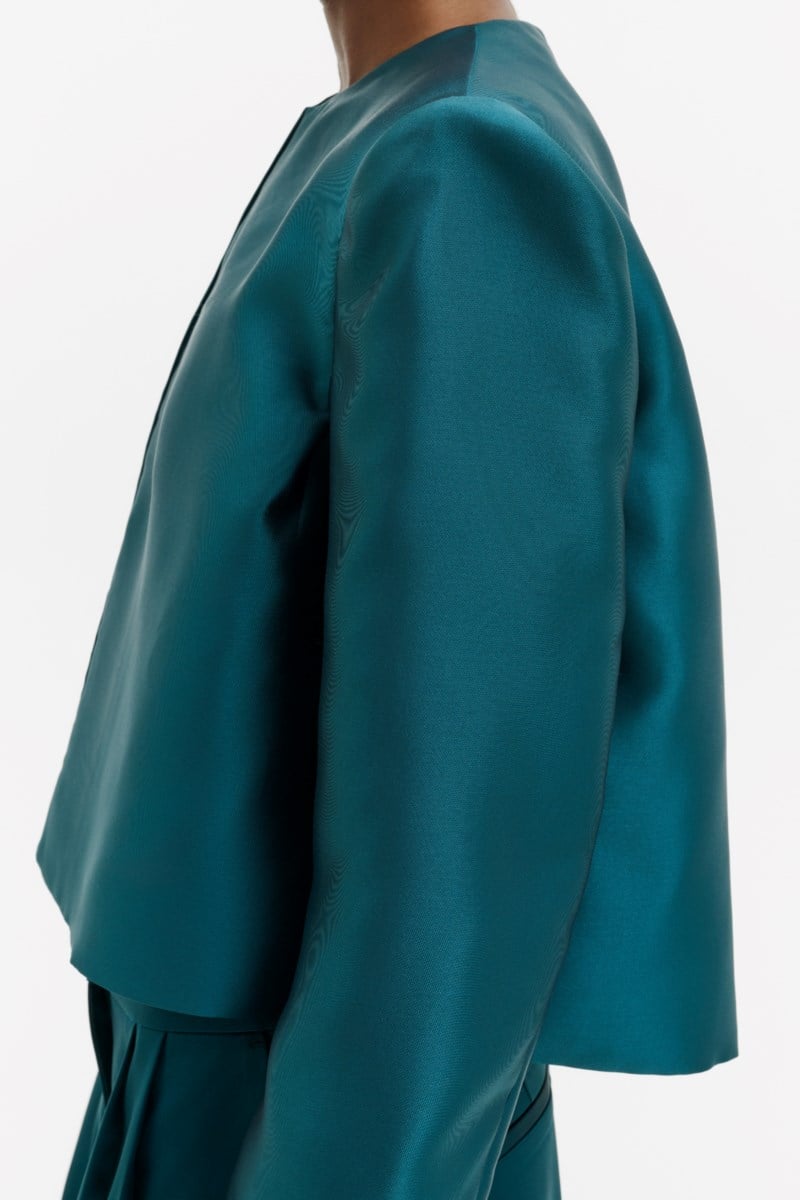 MALINA Blus ruthie slit sleeve satin dam – bild 4