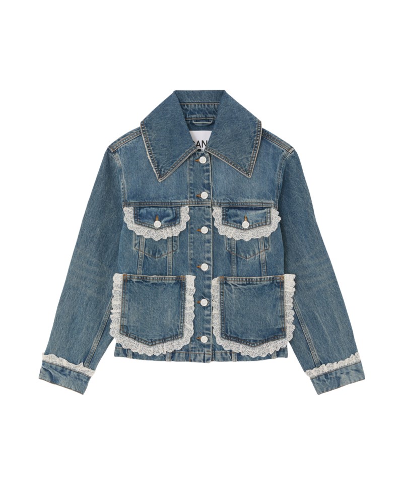 Jacka rigid denim lace