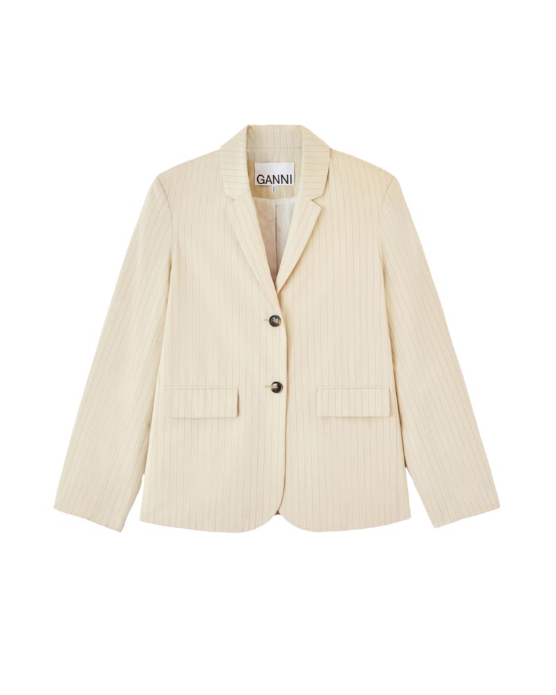 Kavaj natural suiting stripe summer sand