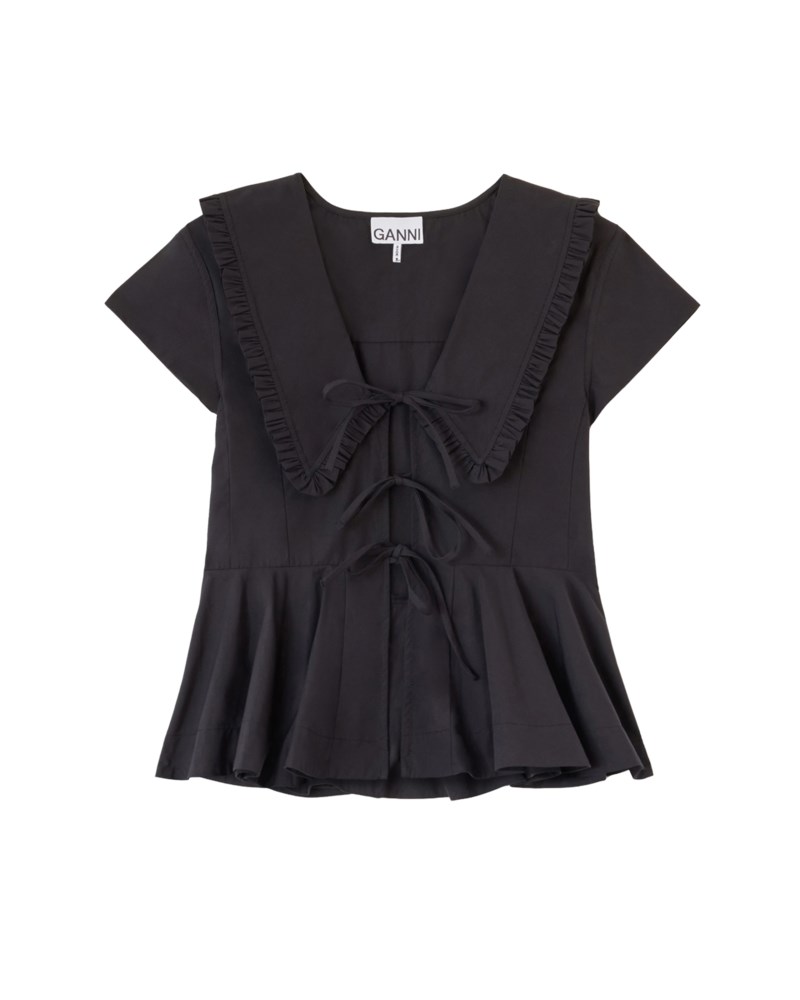 Blus compact poplin collar