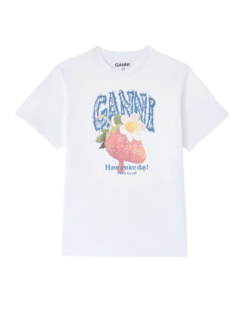 T-shirt basic cotton jersey strawberry