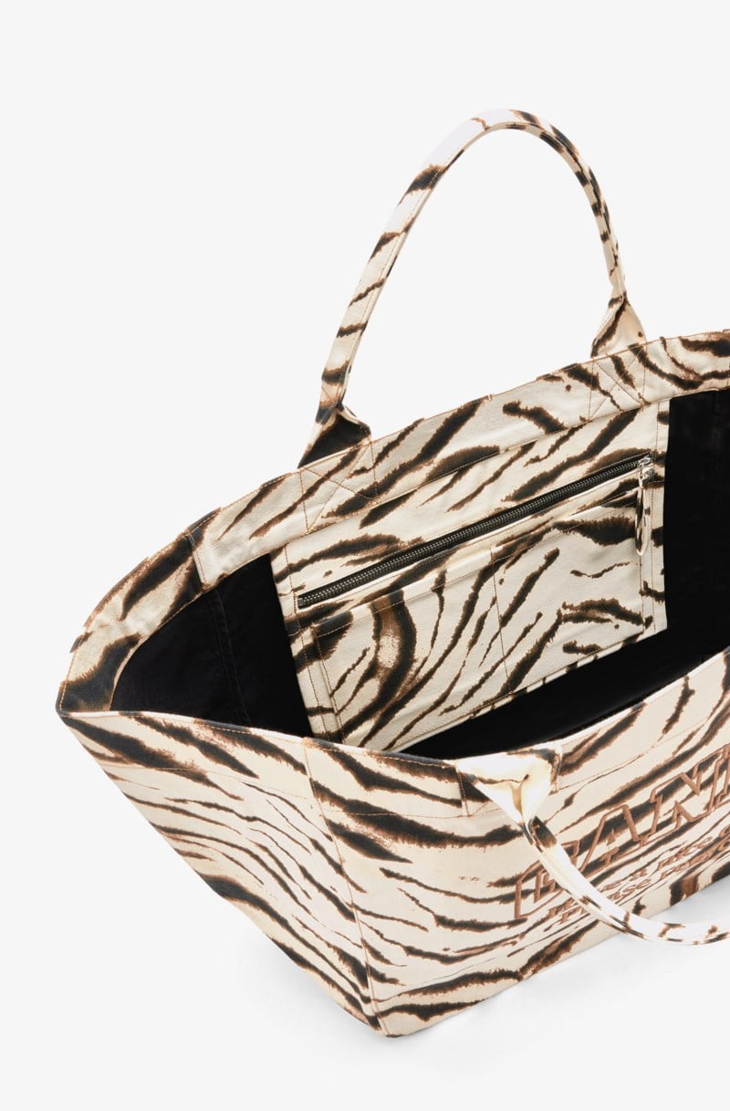 Ganni Tote xxl shopper zebra shoppingväskor & totes dam – bild 2