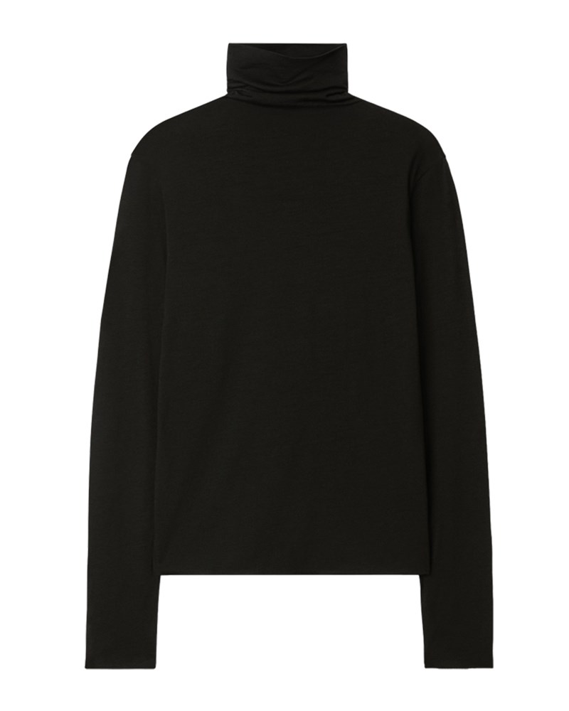 Turtleneck wool jersey rollneck