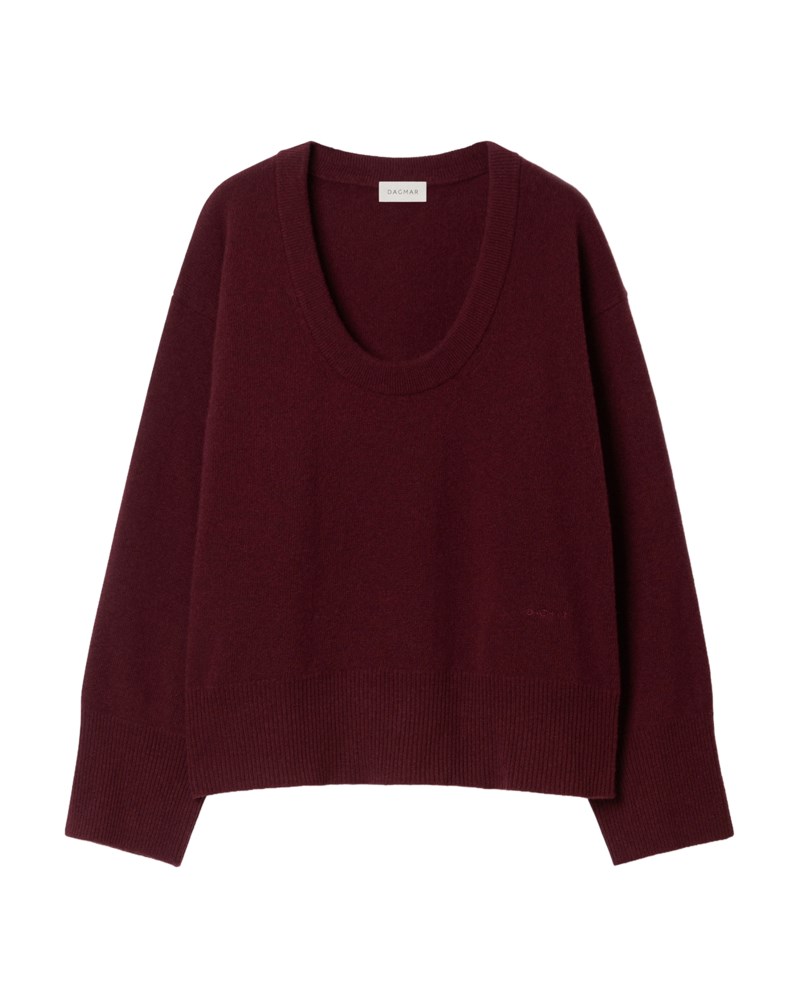 Stickad tröja soft wool scoop knit