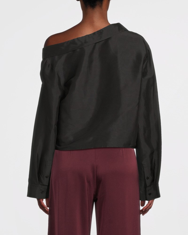 Ahlvar Gallery Skjorta mia off the shoulder silk dam – bild 3