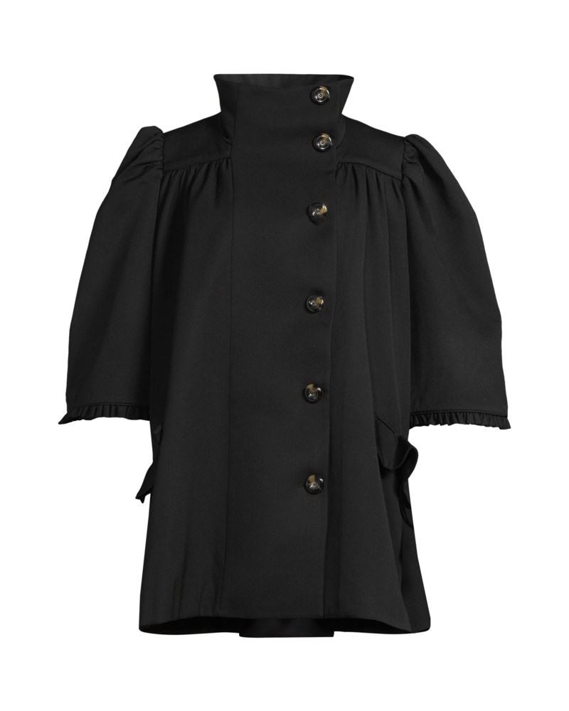 Trenchcoat pleated frill