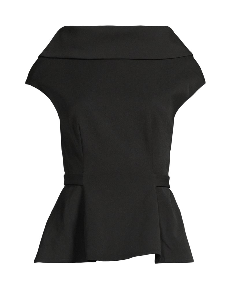 Topp peplum boat neck