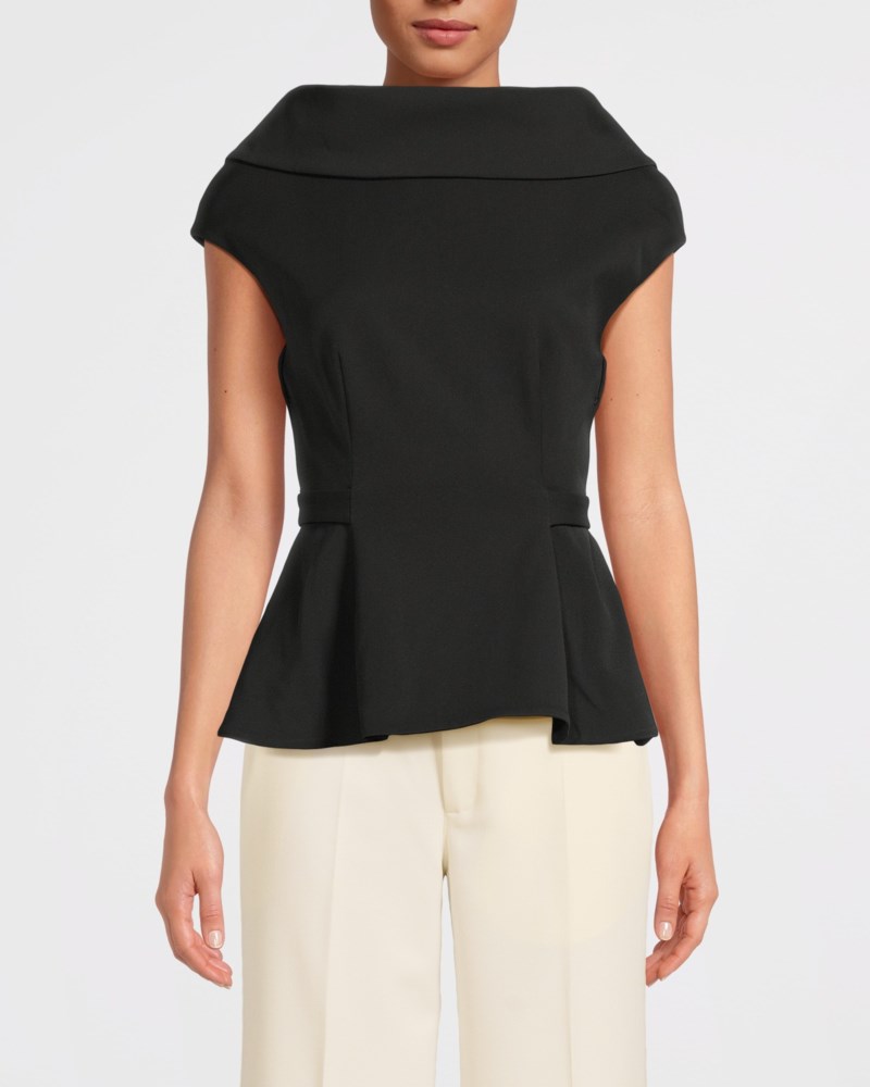 Arakii Topp peplum boat neck dam – bild 2