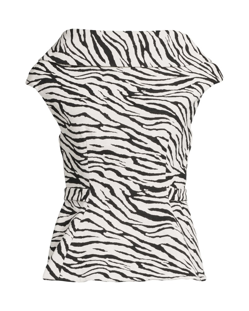 Topp peplum boat neck