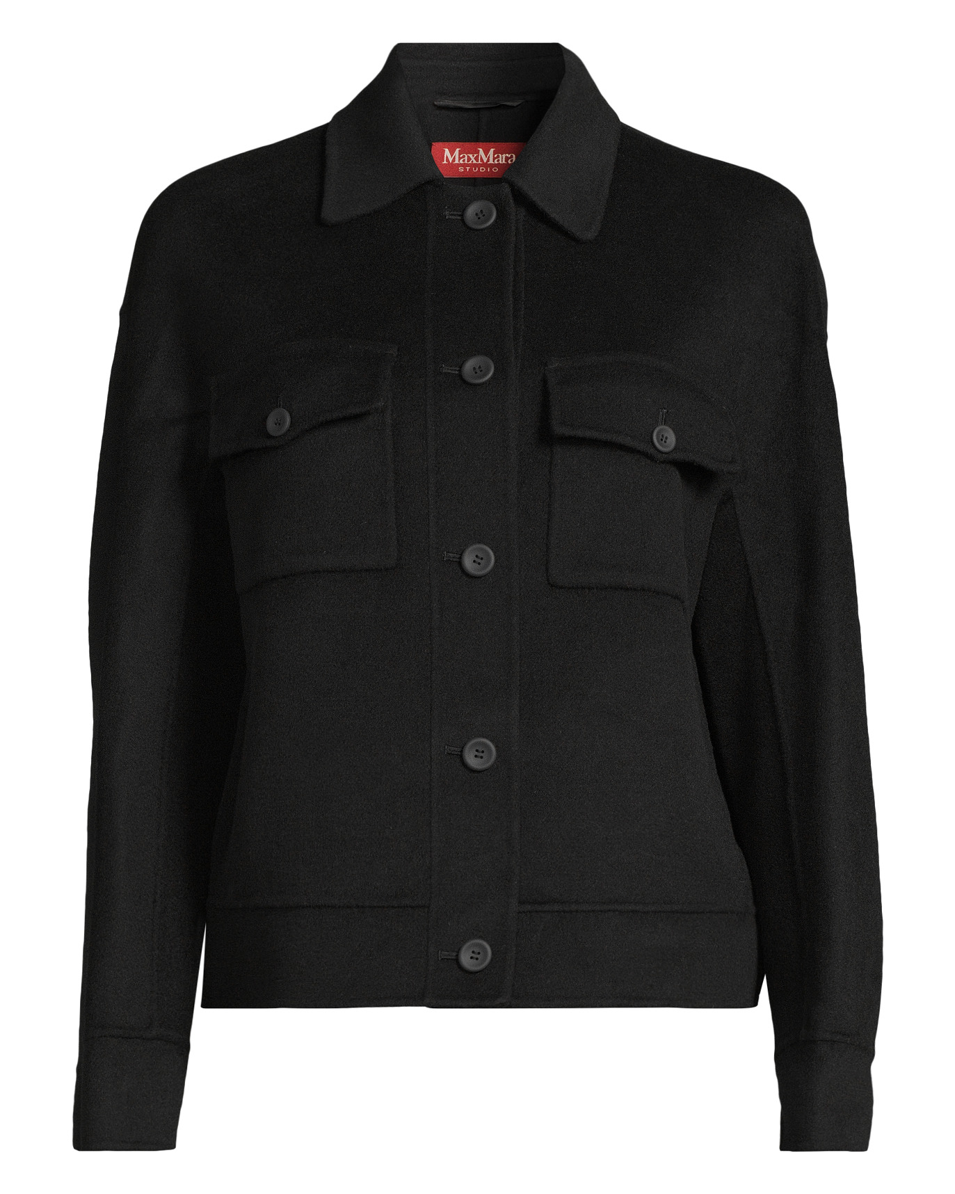 【Max Mara】 新作!! ☆FIERO ジャケット☆ Wool, cashmere and silk boxy jacket, navy | 